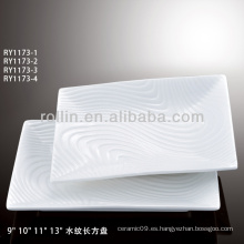 Sanas placas de horno de porcelana blanca fina